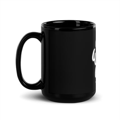 Black Glossy Mug With Happy Weekend Vibes Is On Its Way To Merch